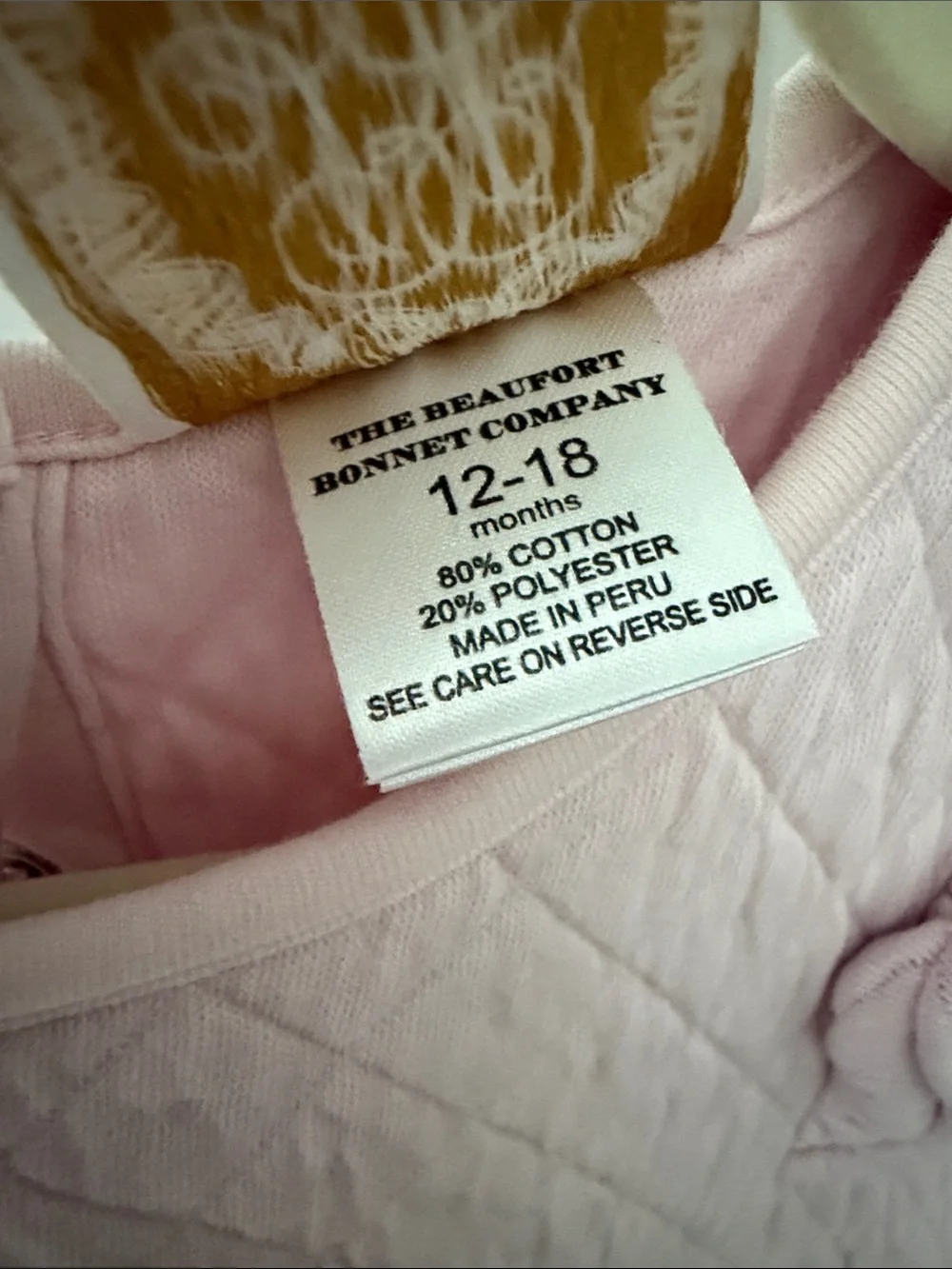 The Beaufort Bonnet Company Quilted Ruffle One-Piece - Pale Pink